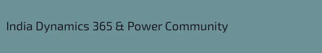India Dynamics 365 & Power Community
